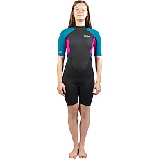 Combinaison Shorty Gul Junior Girls Response 3/2 Mm - Jet/Turquoise Re3321