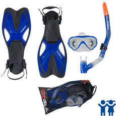 Gul Tarpon Junior Masque / Tuba / Fin Set - Bleu / Noir Gul Tarpon Junior Masque / Tuba / Fin Set - Bleu / Noir