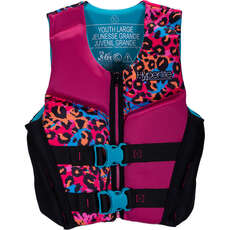 Hyperlite Girls Youth Indy Cga Wakeboard Gilet - Rose Hyperlite Girls Youth Indy Cga Wakeboard Gilet - Rose