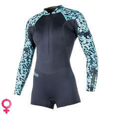 Mystic Femmes Diva 3 / 2Mm Longarm Front-Zip Shorty - Gris Mystic Femmes Diva 3 / 2Mm Longarm Front-Zip Shorty - Gris