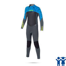 Mystic Étoiles 3 / 2Mm Backzip Junior Combinaison 2 015 - Blue Zebra