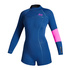 Combinaison De Plongée Mystic Femmes Lunar 2/2Mm Back-Zip Longarm Shorty - Summer Blue