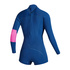 Combinaison De Plongée Mystic Femmes Lunar 2/2Mm Back-Zip Longarm Shorty - Summer Blue