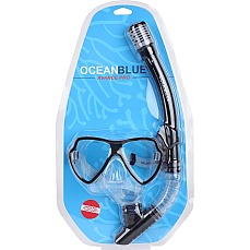 Ensemble Masque Et Tuba Ocean Blue Av-Pro - Double Lentille - Adulte - Noir Ensemble Masque Et Tuba Ocean Blue Av-Pro - Double Lentille - Adulte - Noir