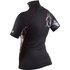 Gul Womens Swami Short Sleeve Rash Vest / Guard - Noir / Floral - Rg0330-B7