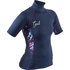 Gul Womens Swami Short Sleeve Rash Vest / Guard - Navy / Tie-Dye - Rg0330-B7