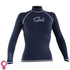 Gul Swami Manches Longues Womens Rash Vest / Guard 2023- India Ink / Acid Blue Gul Swami Manches Longues Womens Rash Vest / Guard 2023- India Ink / Acid Blue