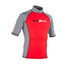 Gul Xola Manches Courtes Mens Rash Vest / Garde - Rouge / Gris Profond