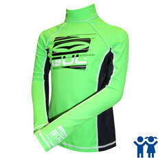 Gul Manches Longues Junior Rash Vest / Garde - Lime / Noir Gul Manches Longues Junior Rash Vest / Garde - Lime / Noir