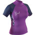 Gul Junior Girls Rashvest Manches Courtes - Violet / Tie-Dye - Rg0345-B7