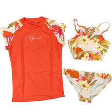 Rip Curl Ensemble Bikini 3 Pièces Et Rash Guard Pour Filles - Leilani
