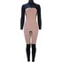 Combinaison De Plongée Sola Nova 5/4 Mm Pour Femme, Fermeture Éclair Frontale - Noir/Ardoise