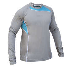 Gul Code Zero À Manches Longues T-Shirt - Gris / Aqua Gul Code Zero À Manches Longues T-Shirt - Gris / Aqua
