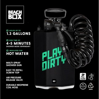 Réservoir De Douche Beachbox - Jouez Salement | Noir