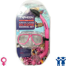 Typhoon Pro Masque Et Tuba Set - Ados / Dames - Rose Typhoon Pro Masque Et Tuba Set - Ados / Dames - Rose