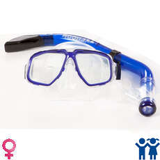 Typhoon Pro Masque Et Tuba Set - Ados / Dames - Bleu Typhoon Pro Masque Et Tuba Set - Ados / Dames - Bleu