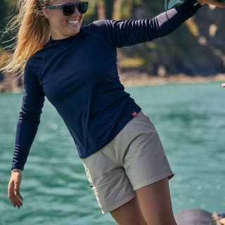 T-Shirt À Manches Longues Gill Pour Femme, Protection Uv Tec - Bleu Marine Uv011W