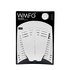 Wmfg Kiteboard Traction Pad - Coussin Intégral Classic Pack De Six - Blanc / Noir