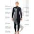 Combinaison De Plongée Gul Flexor Yulex 5/4 Mm Bs À Fermeture Éclair Dorsale Pour Femme - Noire / Tye Bird Fx1224