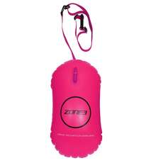 Flotteur De Remorquage De Natation En Eau Libre Zone3 Swim Buoy - Rose Hi-Viz - 28L