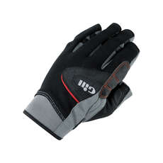 Championnat Gill Doigt Courts Voile Gants - Noir / Gris