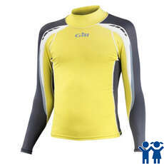 Gill Junior Sport Uv Manches Longues Rash Vest - Lumineux Lime / Ash Gill Junior Sport Uv Manches Longues Rash Vest - Lumineux Lime / Ash