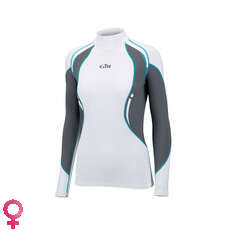 Gill Femmes Sport Uv Manches Longues Rash Vest - Blanc / Ash Gill Femmes Sport Uv Manches Longues Rash Vest - Blanc / Ash