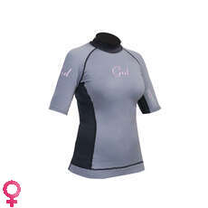 Gul Evotherm Womens Flatlock Manches Courtes Rash Guard - Gris / Noir Gul Evotherm Womens Flatlock Manches Courtes Rash Guard - Gris / Noir
