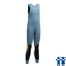 Gul Junior Code Zéro 1Mm Flatlock Long John Wetsuit - Pewter / Bleu Gul Junior Code Zéro 1Mm Flatlock Long John Wetsuit - Pewter / Bleu