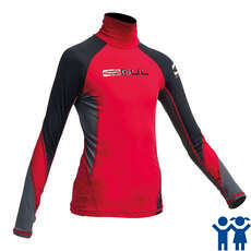 Gul Junior Flatlock Manches Longues Rashguard - Rouge / Noir Gul Junior Flatlock Manches Longues Rashguard - Rouge / Noir