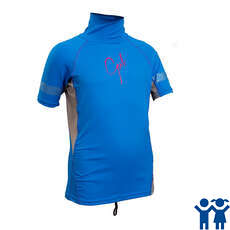 Gul Junior Girls Rashvest Manches Courtes - Bleu / Argent