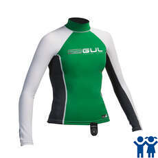 Gul Junior À Manches Longues Rashguard 2,015 - Vert / Gunmetal Gul Junior À Manches Longues Rashguard 2,015 - Vert / Gunmetal