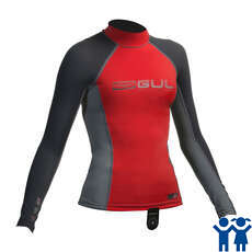 Gul Junior À Manches Longues Rashguard 2,015 - Rouge / Gris Foncé Gul Junior À Manches Longues Rashguard 2,015 - Rouge / Gris Foncé