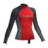 Gul Junior À Manches Longues Rashguard 2,015 - Rouge / Gris Foncé