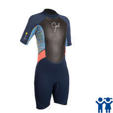 Gul Junior Response 3 / 2Mm Shorty Wetsuit - Marine / Lignes Gul Junior Response 3 / 2Mm Shorty Wetsuit - Marine / Lignes