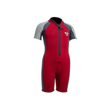 Gul Junior Seaspray 3 / 2Mm Fz T2 Shorty Wetsuit - Rouge / Gris