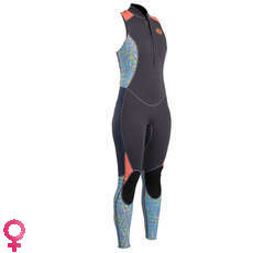 Gul Femmes Surflite 2Mm Long Jane Wetsuit - Graphite / Lignes Gul Femmes Surflite 2Mm Long Jane Wetsuit - Graphite / Lignes