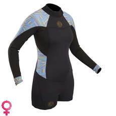 Gul Ladies Surflite 2Mm Flatbl Springsuit Combinaison - Noir / Lignes Gul Ladies Surflite 2Mm Flatbl Springsuit Combinaison - Noir / Lignes