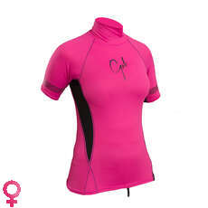 Gul Ladies Swami Manches Courtes Rashvest - Rose / Noir
