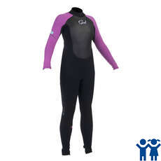 Gul Juniors Filles Réponse 3 / 2Mm Steamer Combinaison - Noir / Iris Gul Juniors Filles Réponse 3 / 2Mm Steamer Combinaison - Noir / Iris