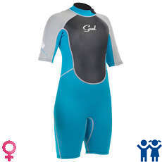 Gul Juniors Filles Réponse 3 / 2Mm Été Shorty Combinaison 2,015 -Turq / Argent Gul Juniors Filles Réponse 3 / 2Mm Été Shorty Combinaison 2,015 -Turq / Argent