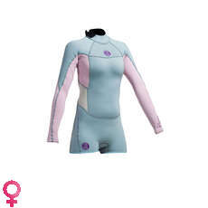 Gul Femmes Surflite 2Mm Flatlock Sdl T2 Springsuit - Acid Blue / Rose Gul Femmes Surflite 2Mm Flatlock Sdl T2 Springsuit - Acid Blue / Rose