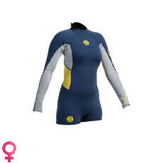 Gul Femmes Surflite 2Mm Flatlock Sdl T2 Springsuit - Ink Blue / Brouillard Bleu Gul Femmes Surflite 2Mm Flatlock Sdl T2 Springsuit - Ink Blue / Brouillard Bleu