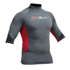Gul Xola Flatlock Manches Courtes Lycra - Ash / Rouge Gul Xola Flatlock Manches Courtes Lycra - Ash / Rouge