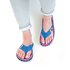 Tongs En Toile Gumbies Islander Pour Femmes - Rayures Bleues Et Roses