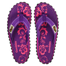 Tongs Gumbies Womens Islander En Toile - Hibiscus Violet