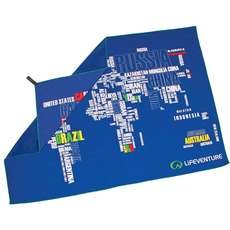 Lifeventure Softfibre Imprimé Towel Giant - World In Words Lifeventure Softfibre Imprimé Towel Giant - World In Words