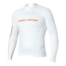 Marine Magic Cube Manches Longues Rash Vest - Blanc