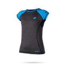 Magic Marine Womens Énergie Manches Courtes Rashvest - Bleu