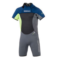 Combinaison Shorty Mystic Kids Star 3 / 2Mm À Zip Sur Le Dos Et À L'arrière - Bleu Marine